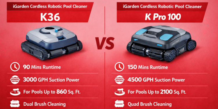 iGarden K36 vs K Pro 100 – Which Robotic Pool Cleaner Should You Choose?