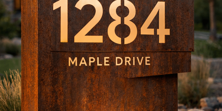 📏 How to Choose the Right Size & Install Your COR-TEN Steel Address Sign